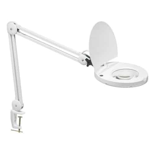 8W LED Magnifier Lamp, White Finish. Picture 1