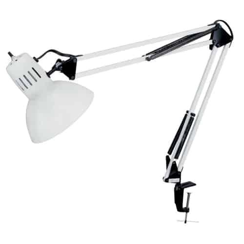 Clamp-On Task Lamp, Gloss White. Picture 1