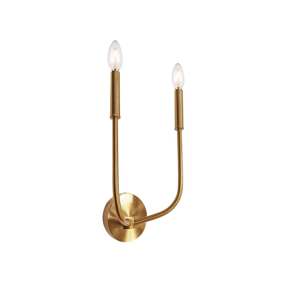 2LT Incandescent Wall Sconce, AGB. Picture 1