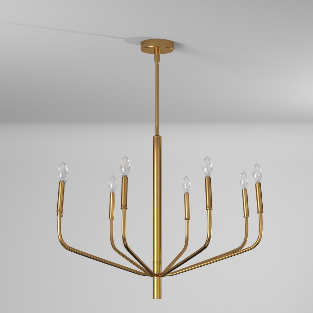 8LT Chandelier, AGB Finish. Picture 5