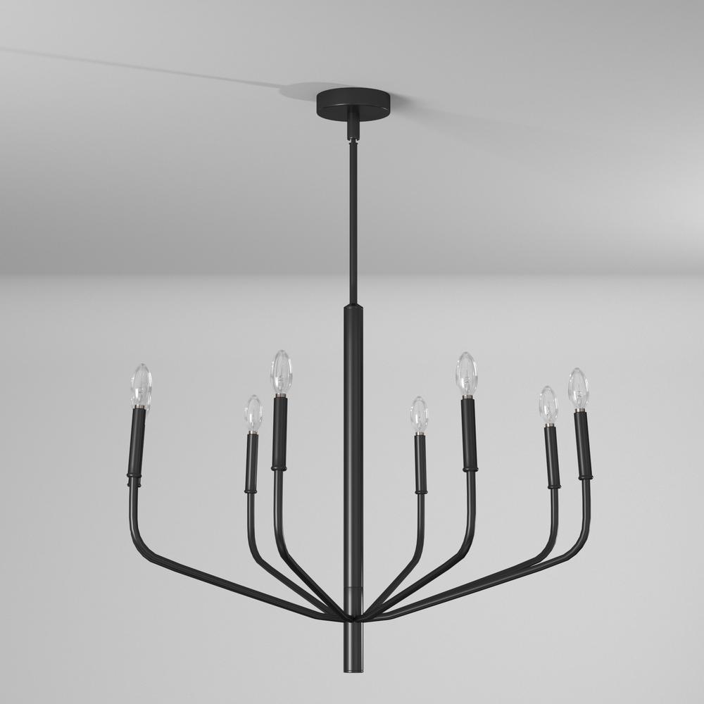 8LT Chandelier, MB Finish. Picture 5