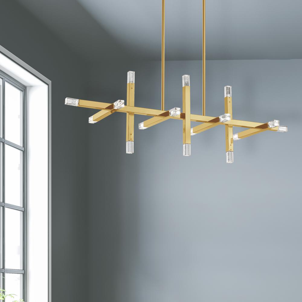 48W Horiz Chandelier, AGB, Acrylic Diffuser. Picture 2