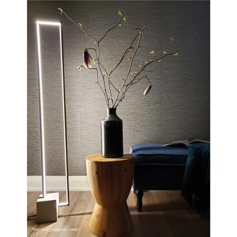 34W Floor Lamp Black With Concrete Base. Picture 2