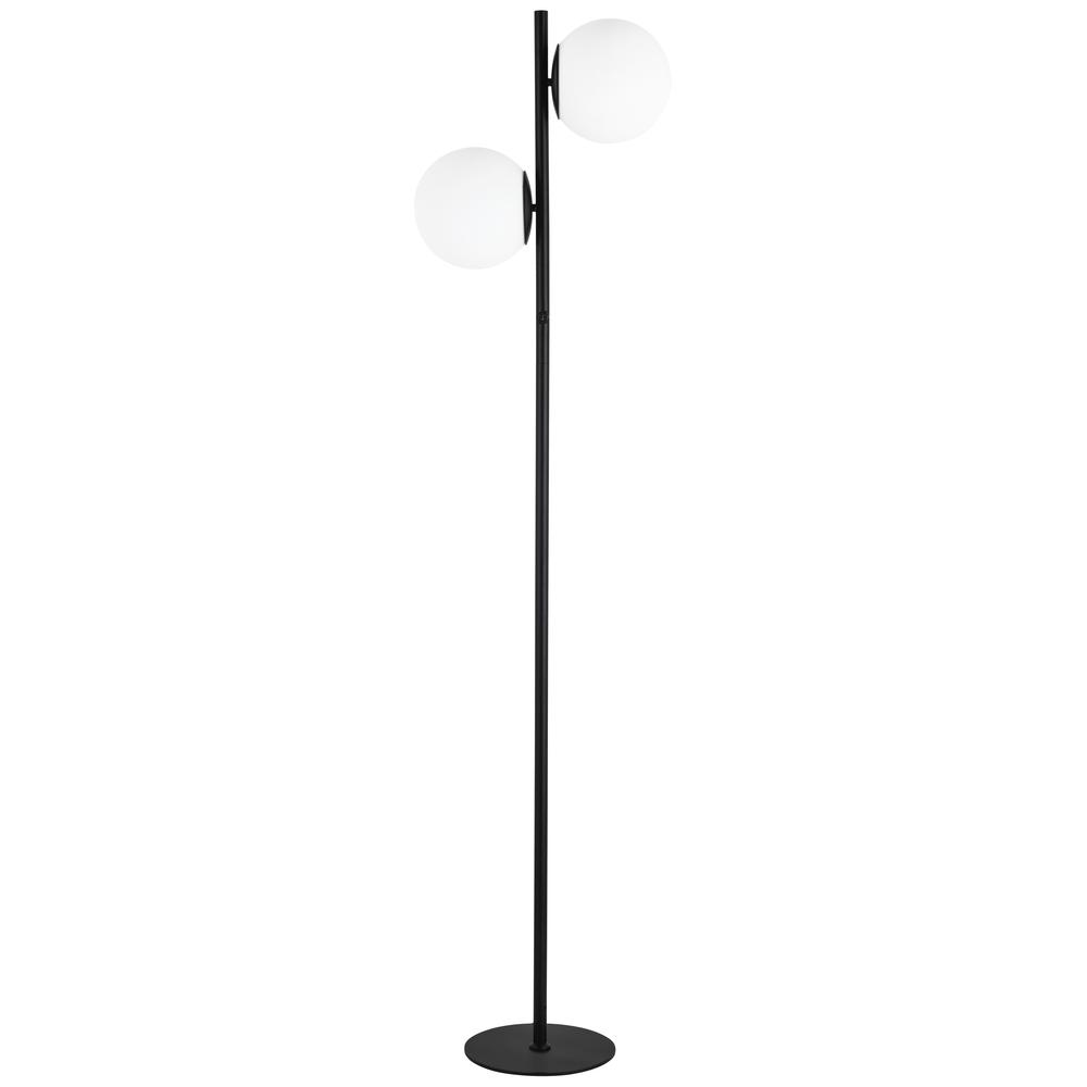 2LT Incandescent Floor Lamp, MB, WH Opal Glass. Picture 1