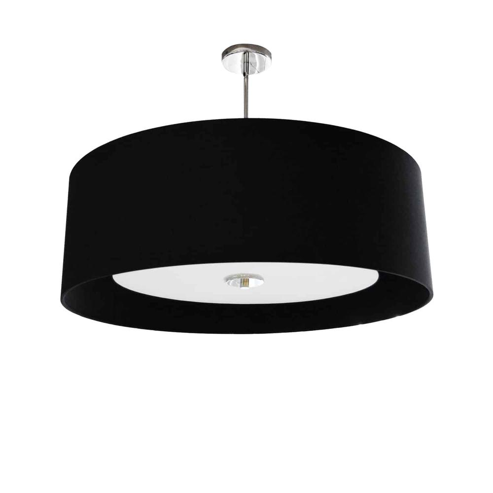 4 Light Helena Pendant Polished Chrome Black with White Diffuser. Picture 1