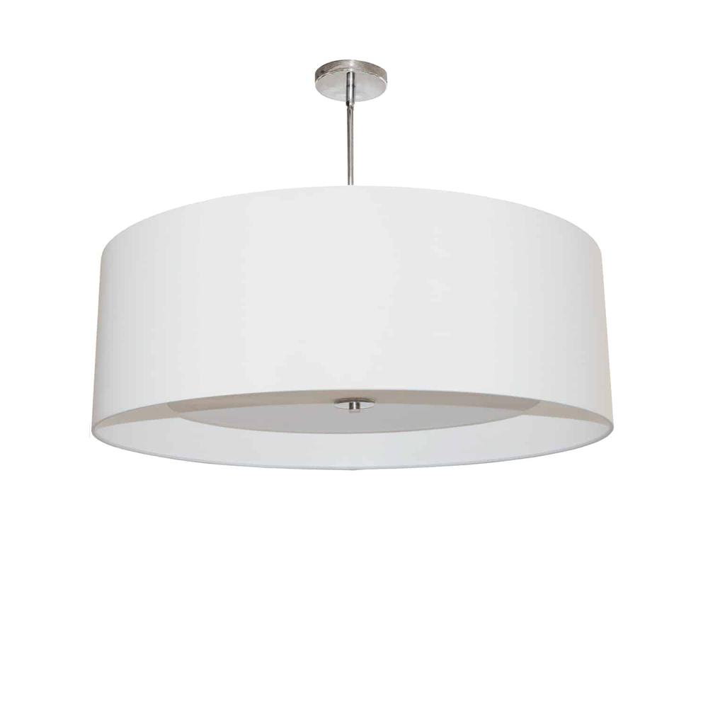 4 Light Helena Pendant Polished Chrome White with White Diffuser. Picture 1