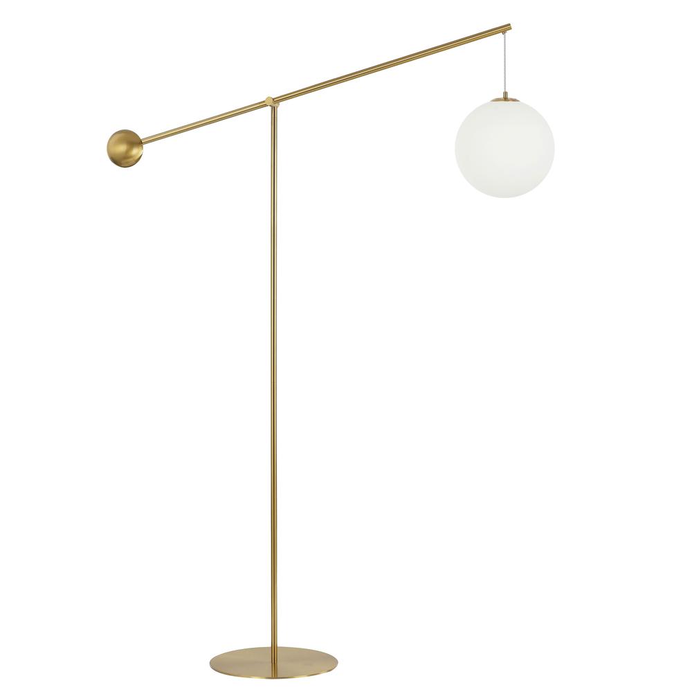 1 LT Incandescent Floor Lamp, AGB, Opal Glass. Picture 1