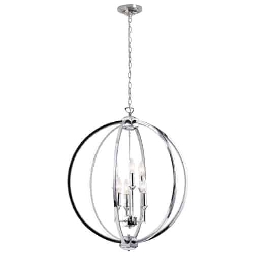 6LT Fixture, Polished Chrome w/Jewelled Accents. The main picture.