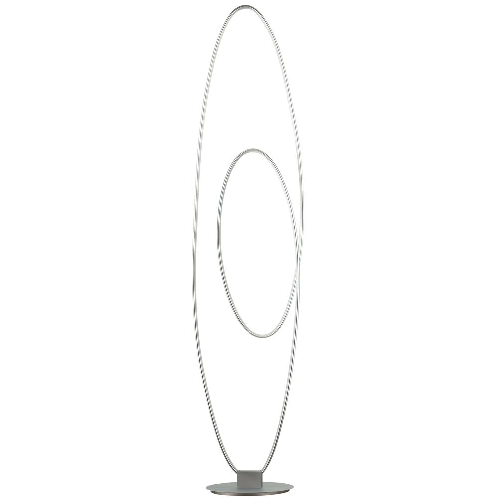 60W Floor Lamp, Silver Finish. Picture 1