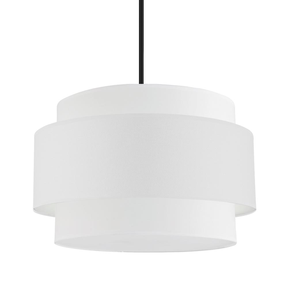 4LT Incandescent Chandelier, MB, WH Shade. Picture 1