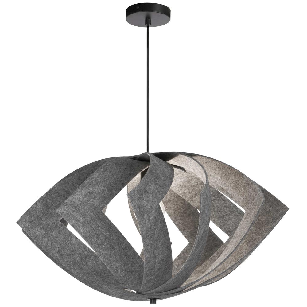 1LT Incandescent Pendant, MB, GRY Shade. Picture 1