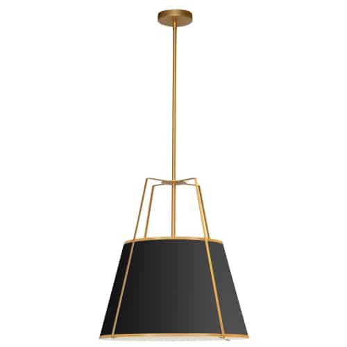 1LT Trapezoid Pendant GLD/BK Shade,790Diff. Picture 1