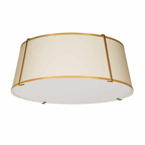 4LT Trapezoid Flush Mount GLD/CRM Shade,790 Diff. Picture 1