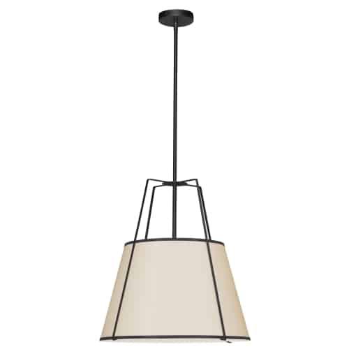 3LT Trapezoid Pendant Black/CRM Shade, 790 Diff. Picture 1