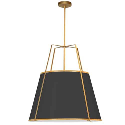 3LT Trapezoid Pendant GLD/BK Shade,790Diff. Picture 1