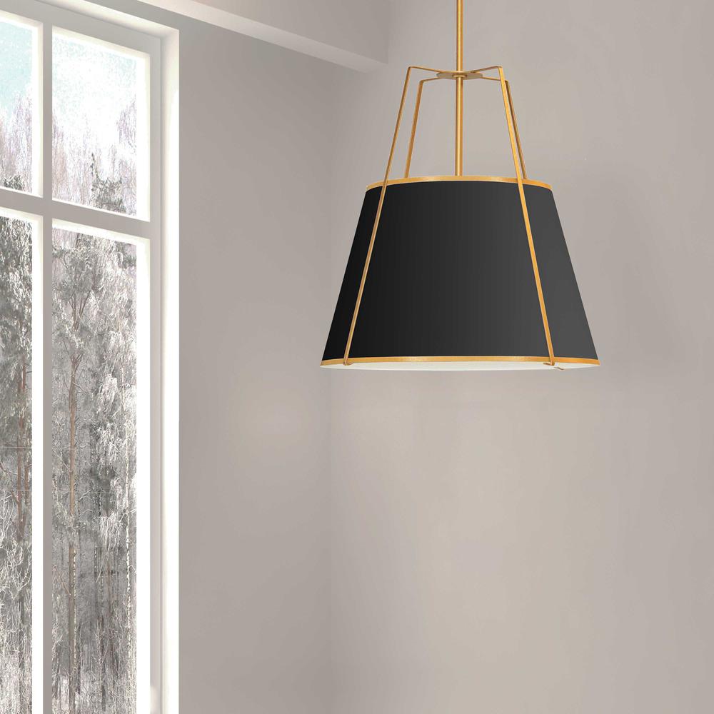 3LT Trapezoid Pendant GLD/BK Shade,790Diff. Picture 2