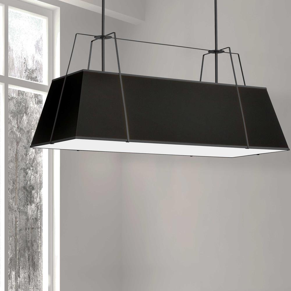 4LT Horizontal Chandelier BK Shade,790Diff. Picture 2