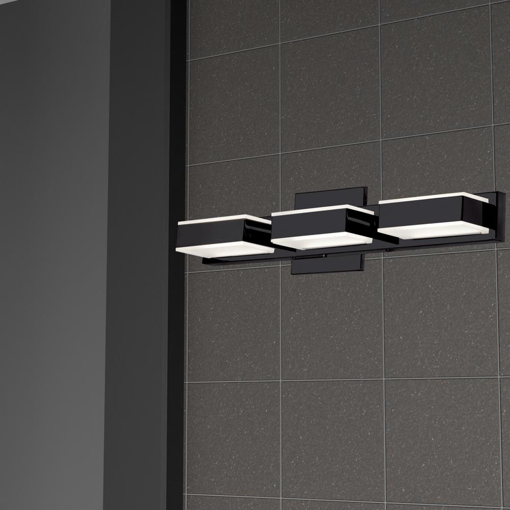 15W LED Wall Vanity, Matte Black Finish. Picture 2