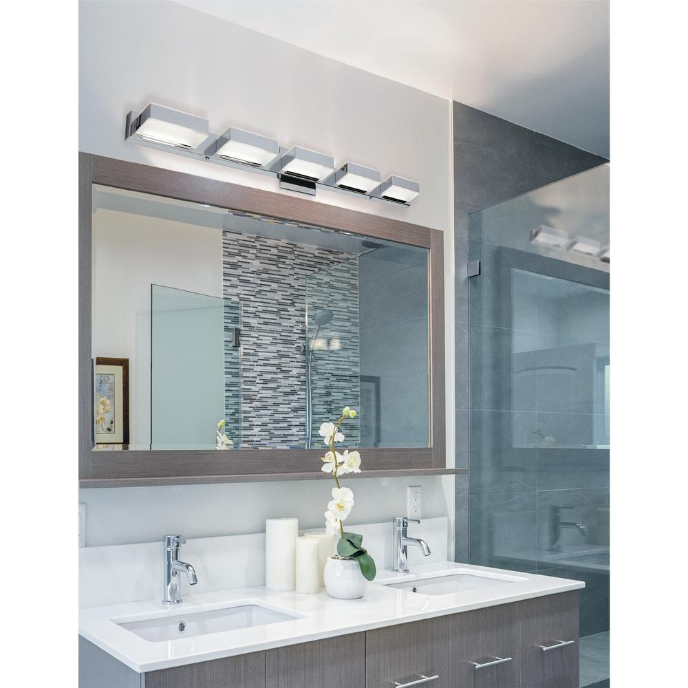 25W LED Wall Vanity, Polished Chrome Finish. Picture 2