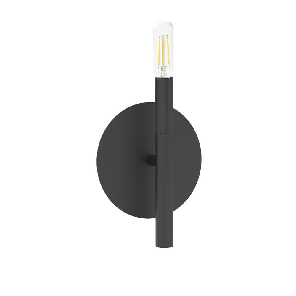 1 Light Incandescent Wall, Sconce Matte Black       (WAN-91W-MB). Picture 1