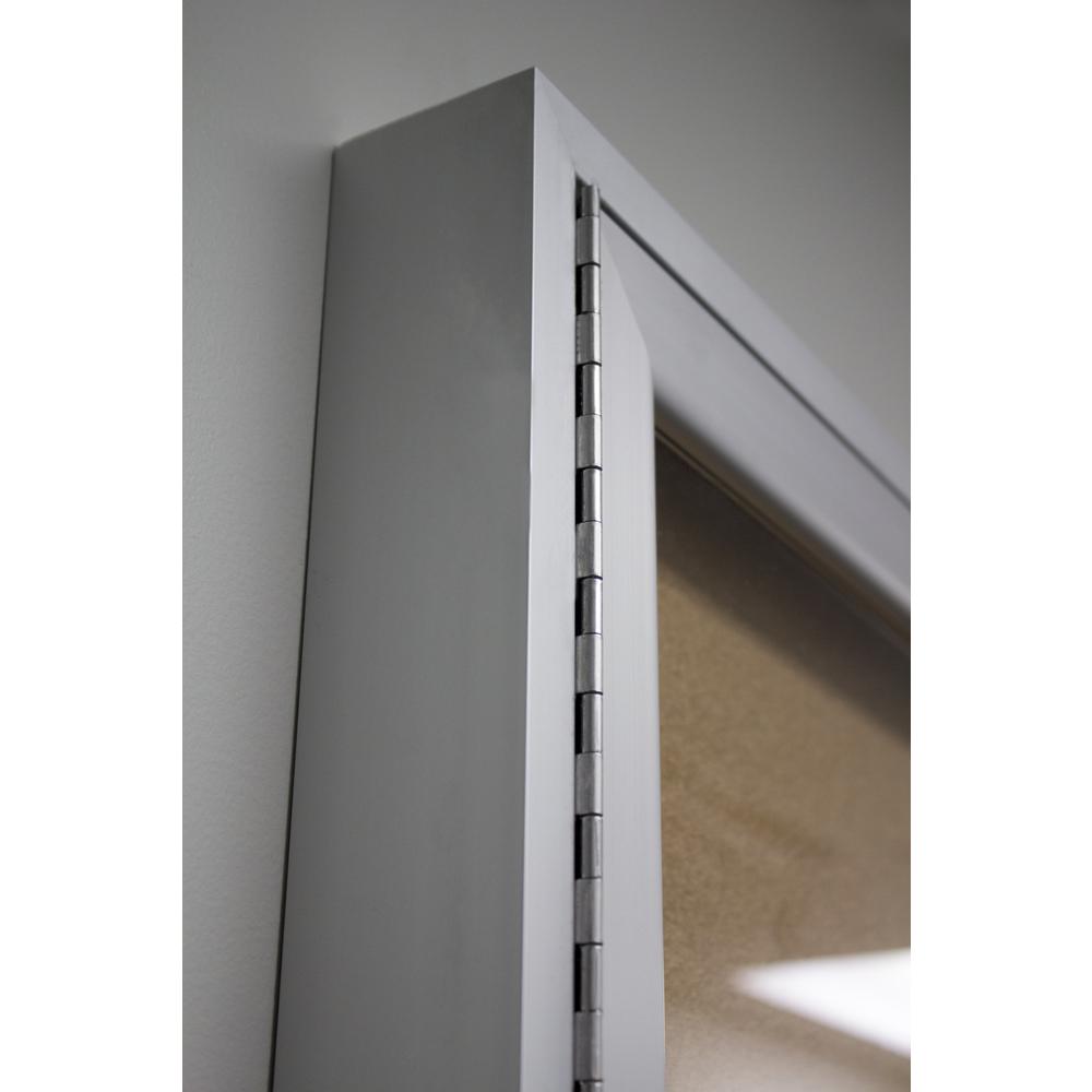 36"x36" 1-Door Satin Aluminum Frame Enclosed Bulletin Board - Natural Cork. Picture 5