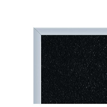 36.5"x60.5" Aluminum Frame Recycled Rubber Bulletin Board - Black. Picture 2