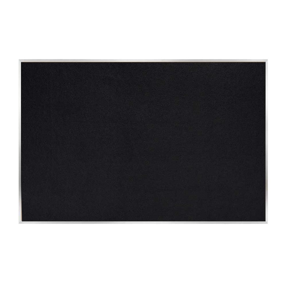 Recycled Bulletin Board, Satin Aluminum Frame, 4'H x 7' 4"W, Black. Picture 1