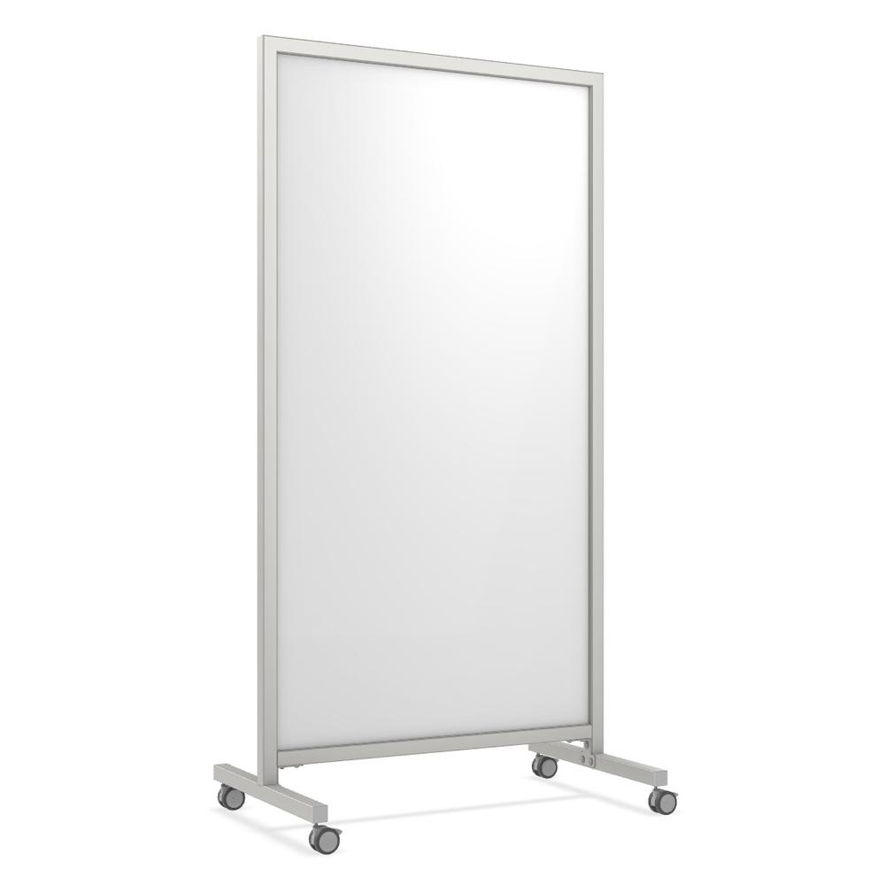 Ghent EZ Mobile Porcelain Whiteboard, Magnetic, 75"H x 38"W. Picture 1