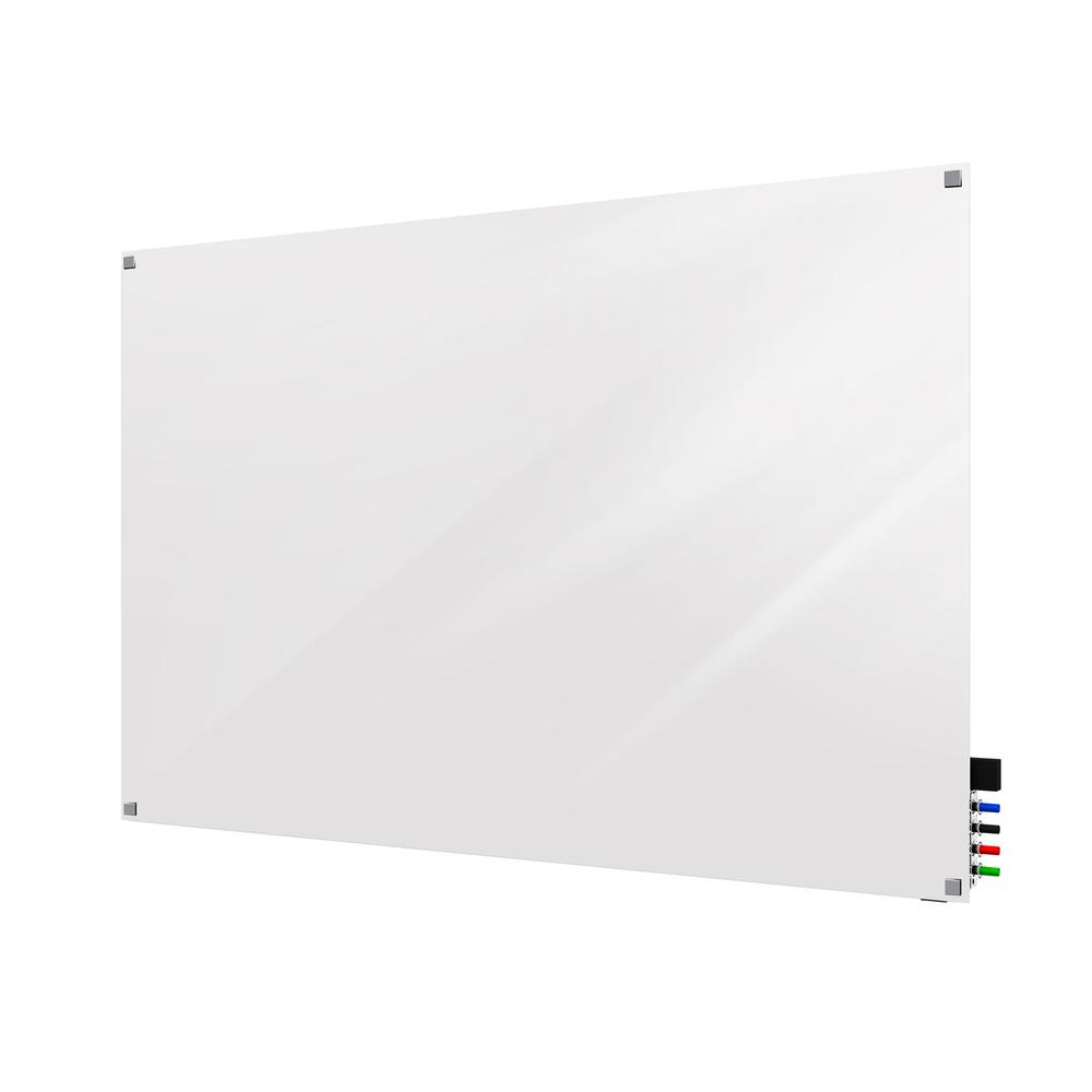 Ghent 2'x3' Harmony Magnetic Glass Board, Colors - Square Corners - White - 4 Rare Earth Magnets, 4 Markers and Eraser. Picture 2