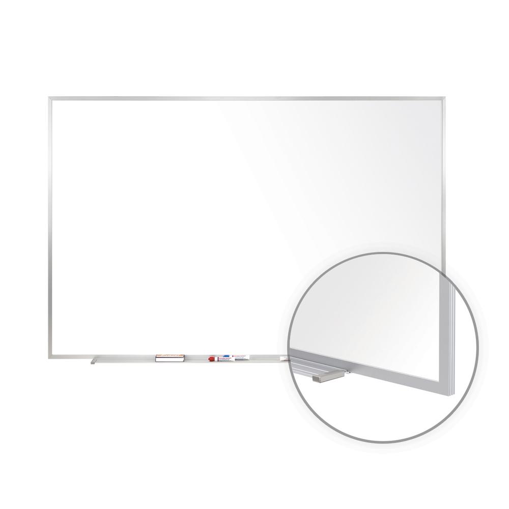 Ghent Magnetic Porcelain Whiteboard with Aluminum Frame, 2'H x 3'W. Picture 1