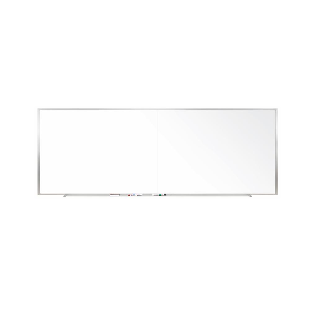 Two-Piece M1 Porcelain Magnetic Whiteboard, Aluminum Frame (2 pieces). Picture 1