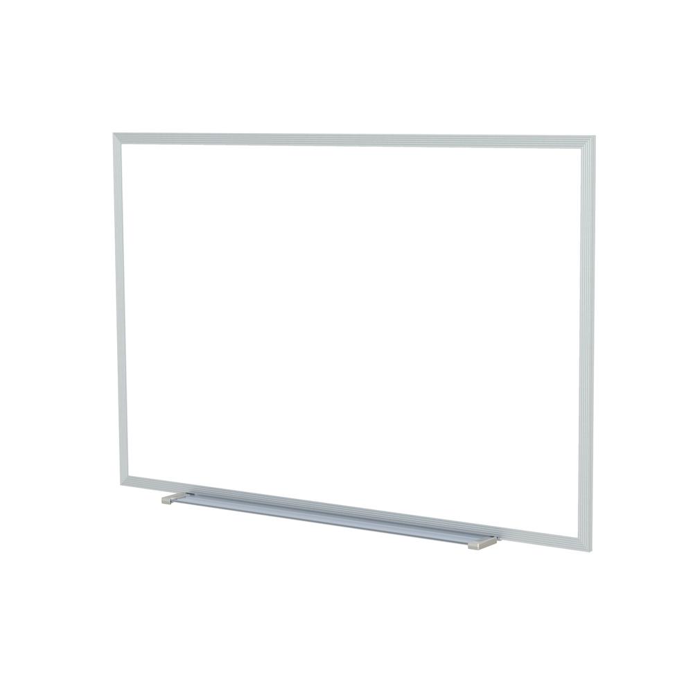 Ghent Non-Magnetic Whiteboard with Aluminum Frame, 3'H x 5'W. Picture 1