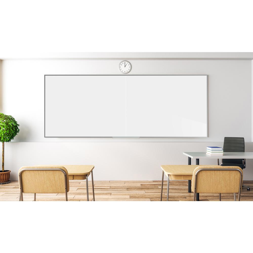 Two-Piece M2 Whiteboard w/ Aluminum Frame, Non-magnetic, 4'H x 12'W, (2 pieces). Picture 2