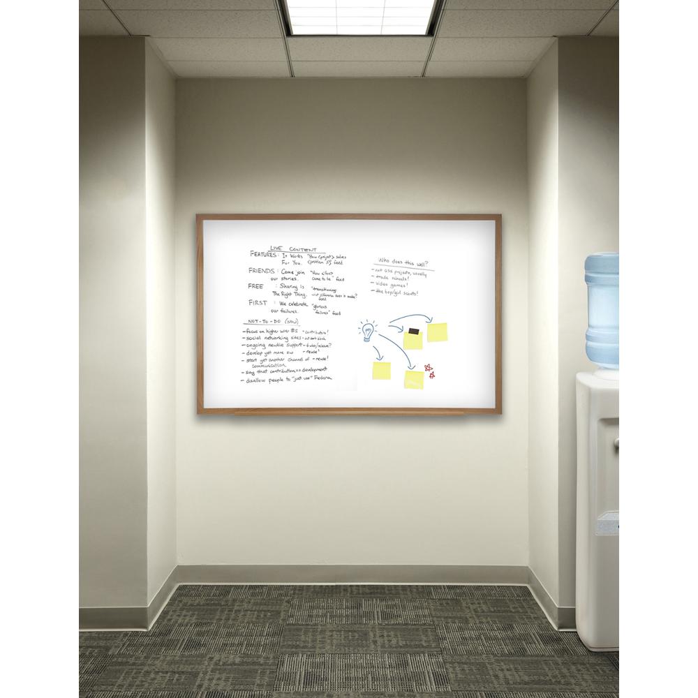 Ghent Non-Magnetic Whiteboard with Wood Frame, 4'H x 6'W. Picture 4