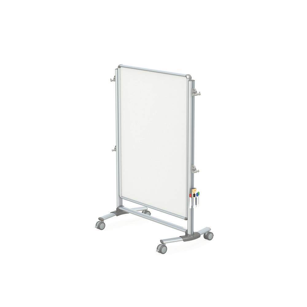 Ghent Nexus Jr. Partition, Mobile 2-Sided Porcelain Magnetic Whiteboard, 46"H x 34"W. Picture 1