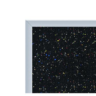 Ghent Recycled Bulletin Board with Aluminum Frame, 4'H x 12'W, Confetti. Picture 2