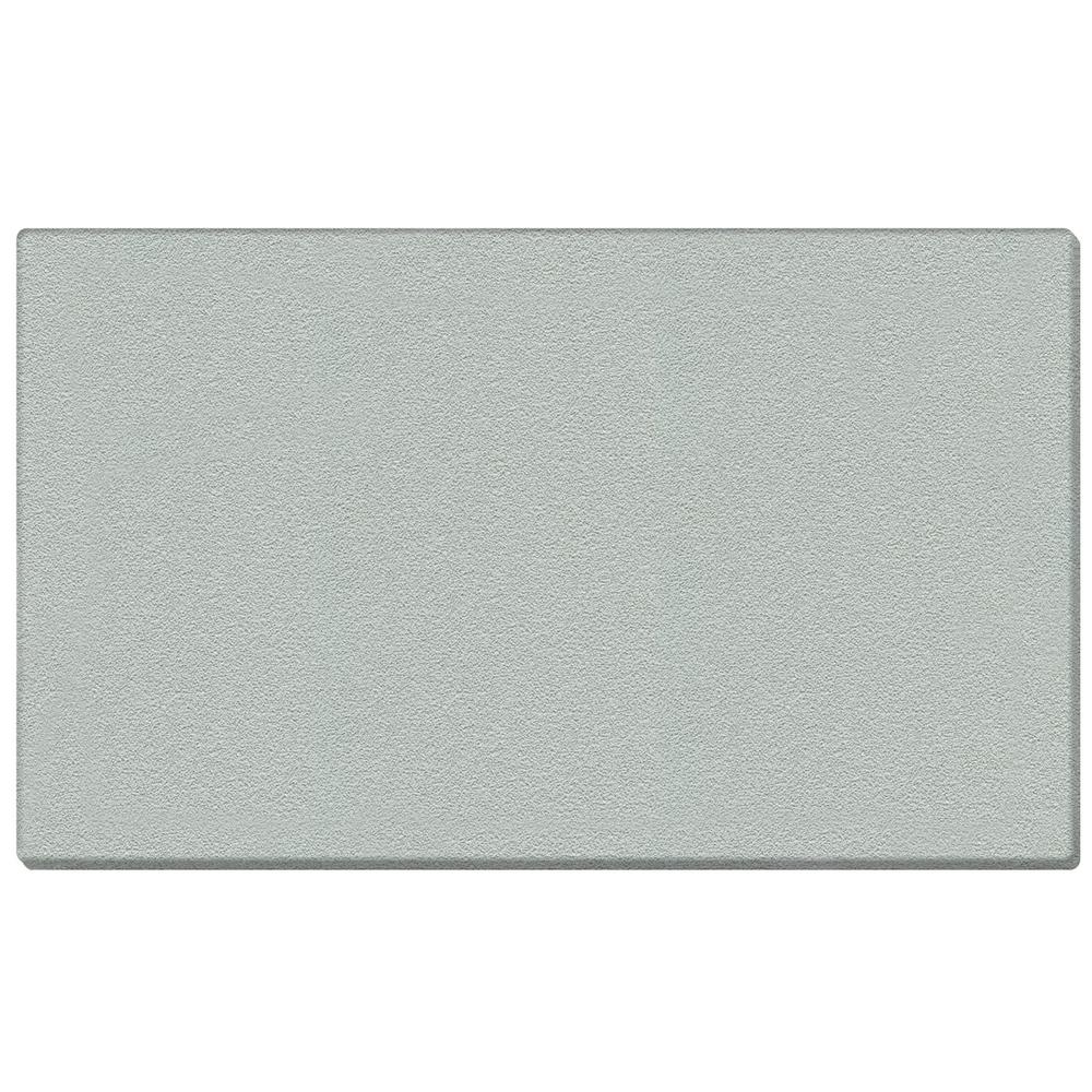 Ghent 48.5" x 144.5" 1/2" Vinyl Bulletin Board - Wrapped Edge - Silver. Picture 1
