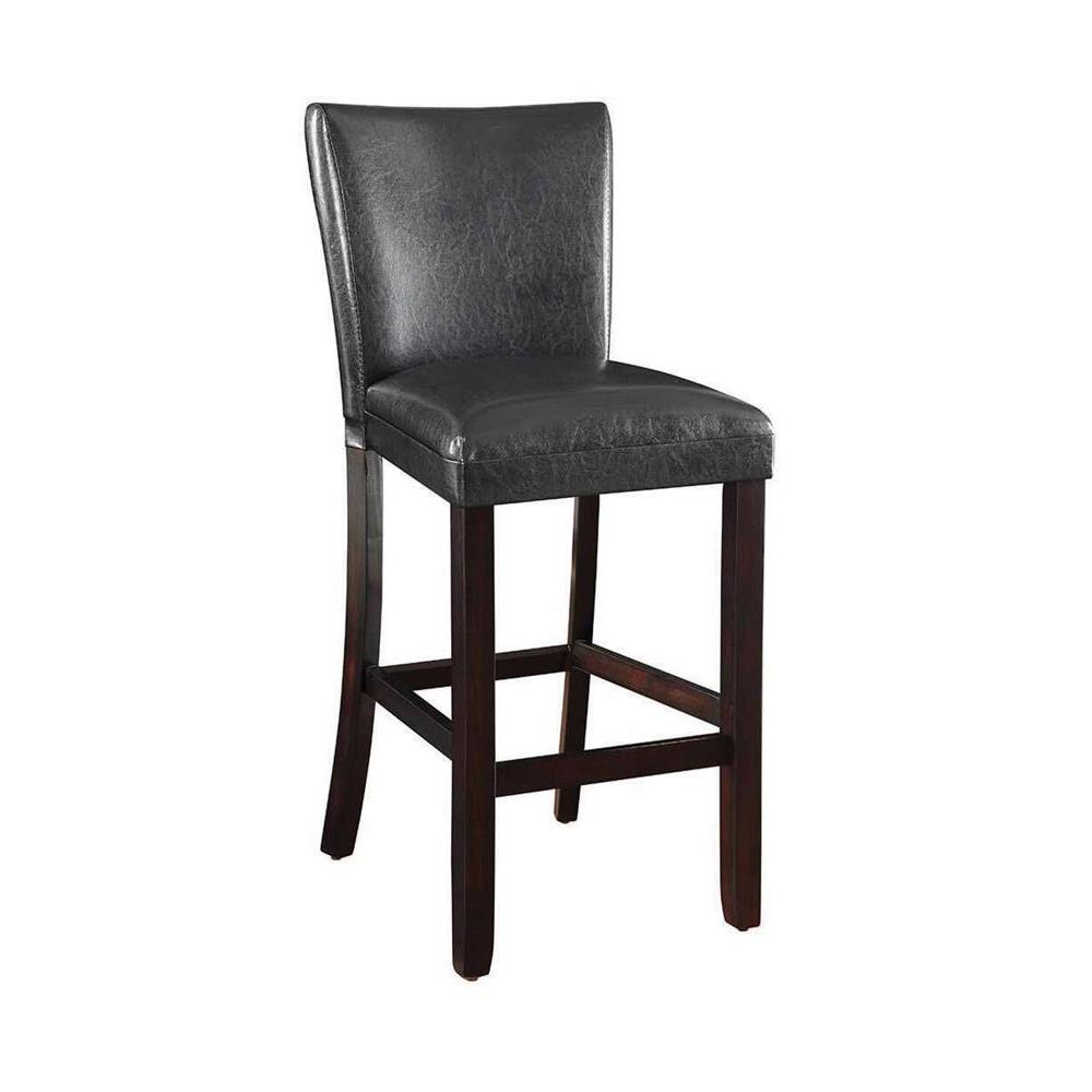Alberton Upholstered Bar Stools Black and Cappuccino (Set of 2). Picture 1