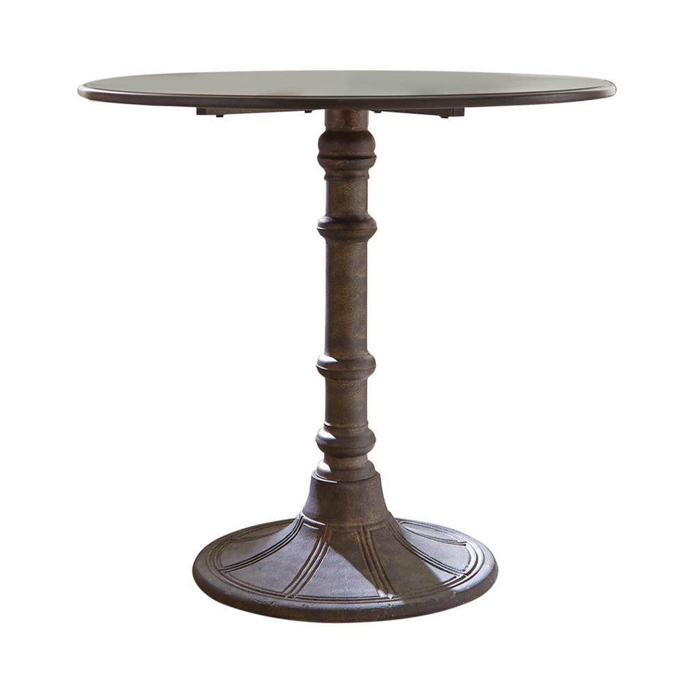 Oswego Round Bistro Dining Table Bronze. Picture 1