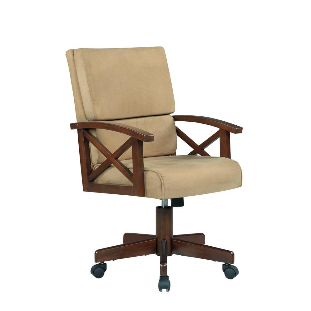 Marietta Upholstered Game Chair Tobacco and Tan. Picture 2