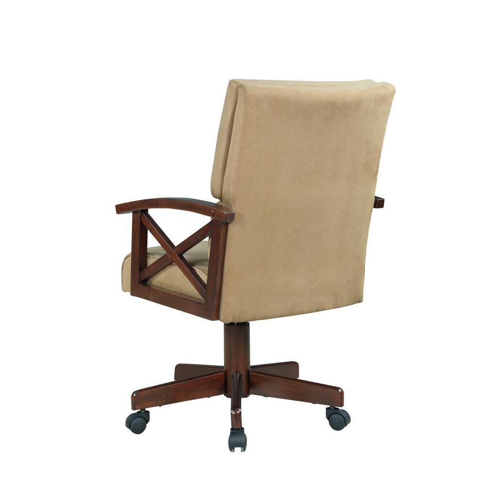 Marietta Upholstered Game Chair Tobacco and Tan. Picture 16