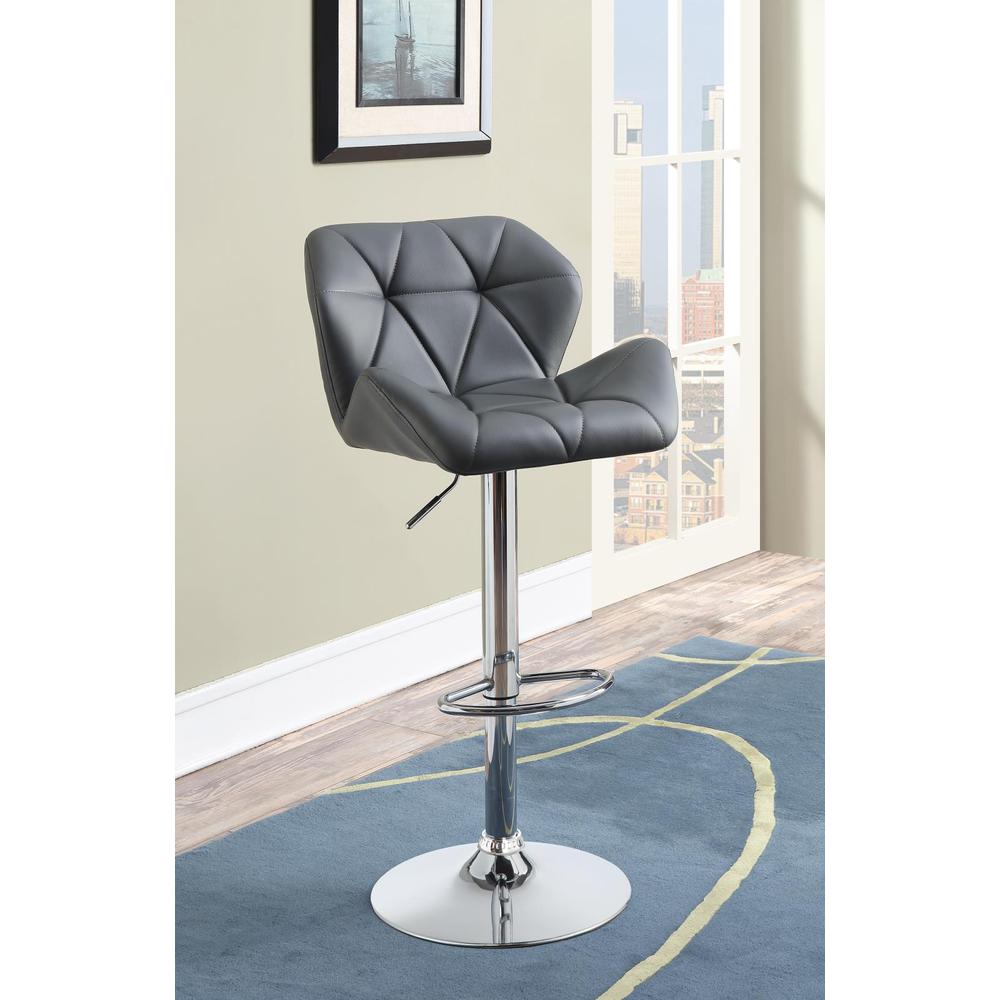 Berrington Adjustable Bar Stools Chrome And Grey (Set Of 2). The main picture.