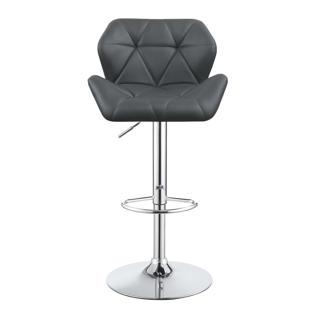Berrington Adjustable Bar Stools Chrome And Grey (Set Of 2). Picture 4