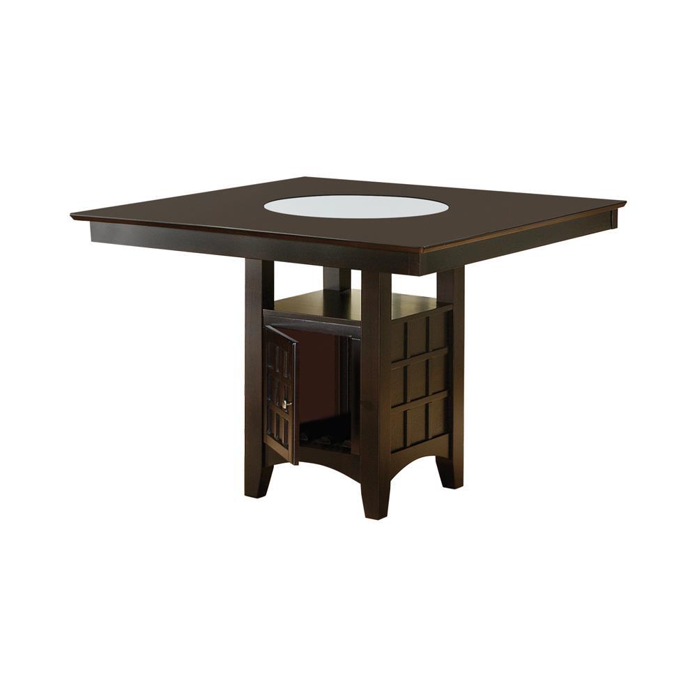 Gabriel Square Counter Height Dining Table Cappuccino. Picture 1