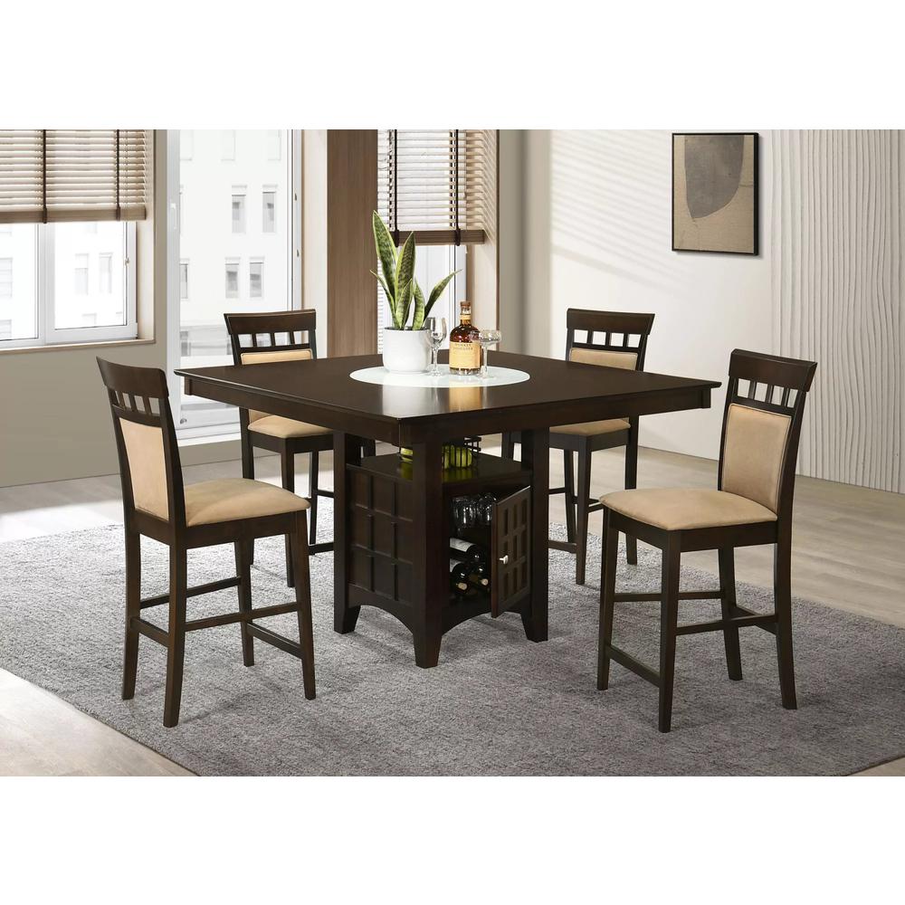 Gabriel 5-piece Square Counter Height Dining Set Cappuccino. Picture 1