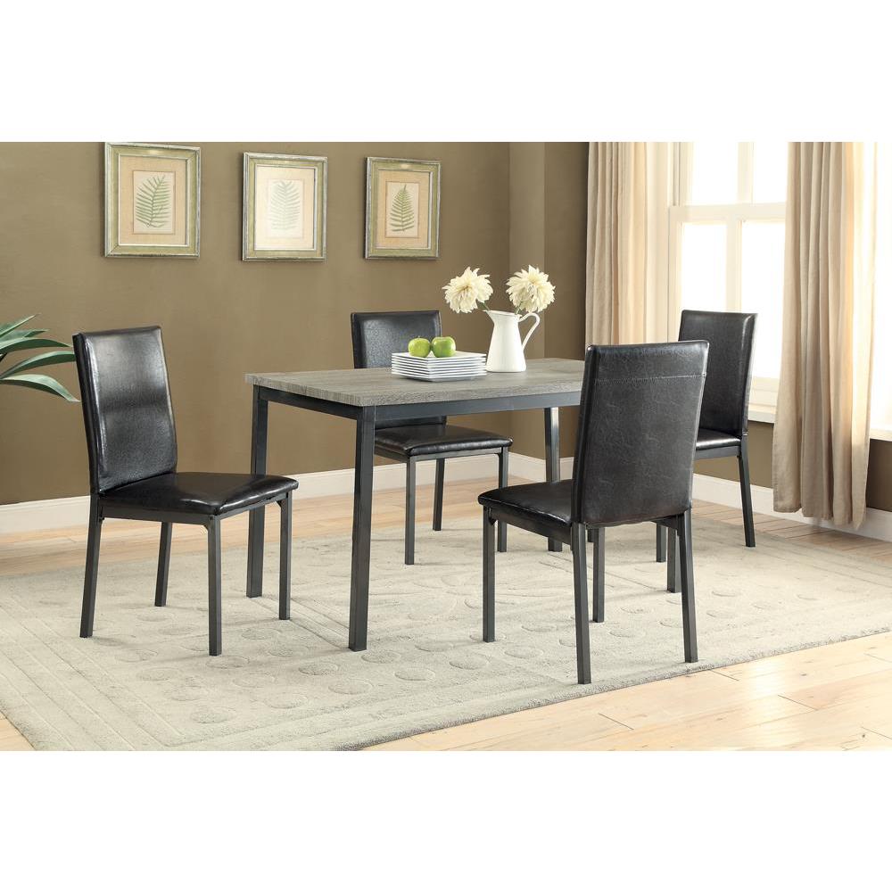 Garza Upholstered Dining Chairs Black (Set of 2). Picture 3