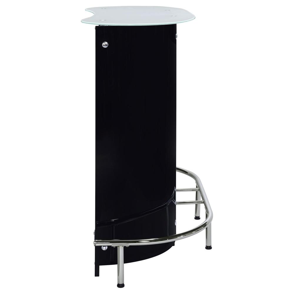 Lacewing 1-shelf Bar Unit Glossy Black and White. Picture 6