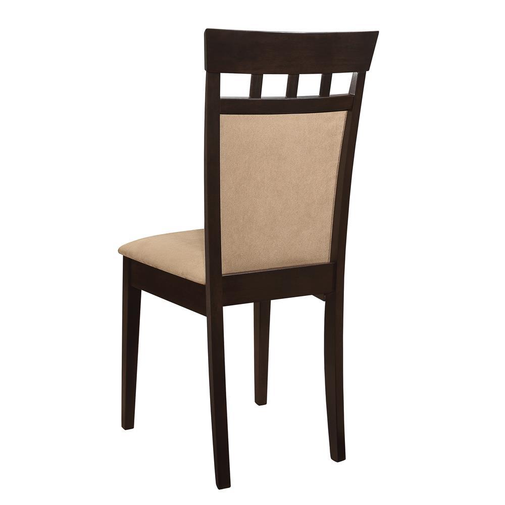 Gabriel Upholstered Side Chairs Cappuccino and Tan (Set of 2). Picture 7