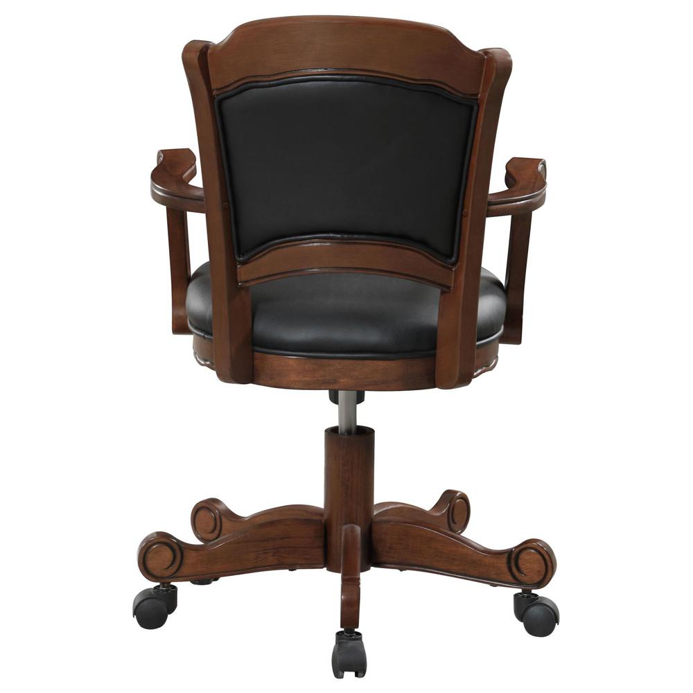 Turk Game Chair with Casters Black and Tobacco. Picture 6