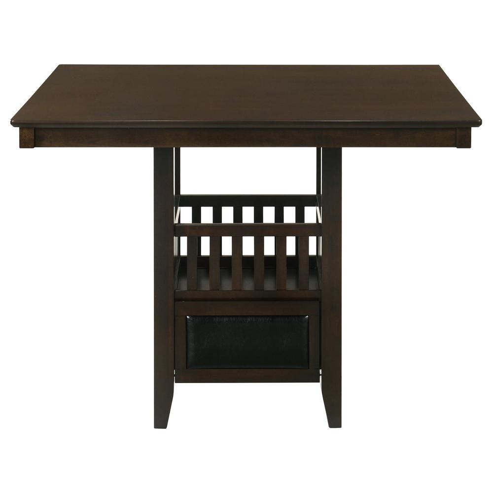 Jaden Square Counter Height Table with Storage Espresso. Picture 4